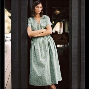 Christy Dawn Simple Dawn Dress - Teal Trellis *FIRM*